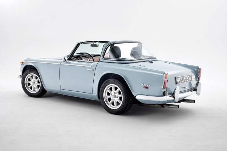Archived 1968 Triumph TR250 rear view