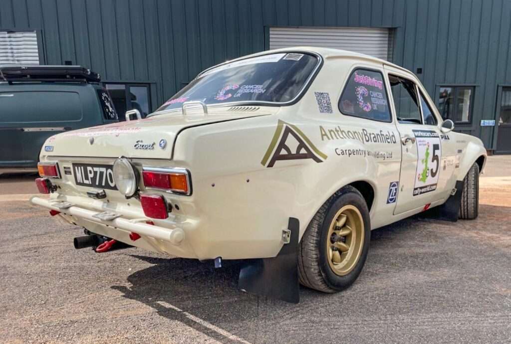Rear view of a Ford Escort RS1600 Mk1