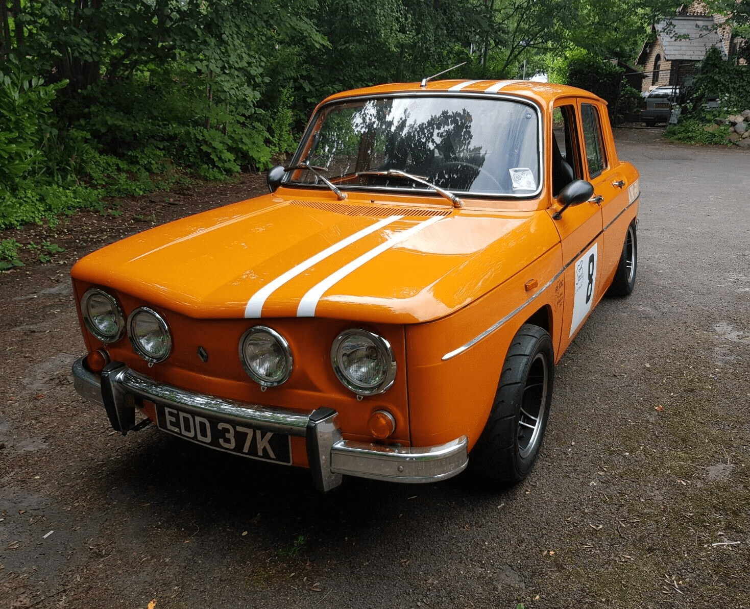 Renault 8S sprint car Gordini Orange front