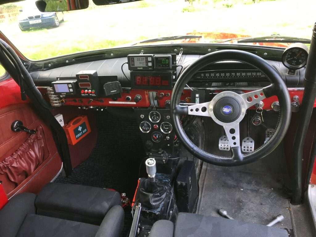 Volvo Amazon 122s Historic Rally Car interior