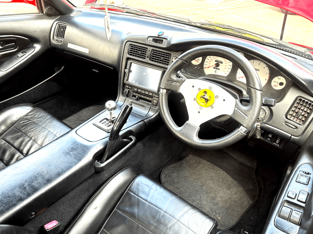 Interior of a Toyota MR2-based Ferrari F355 replica