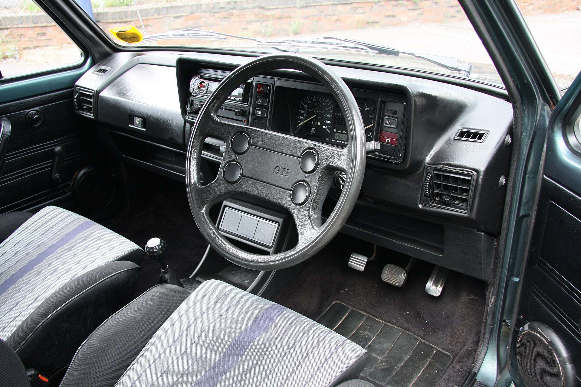 Volkswagen Golf GTI Mk1 tartan-trimmed interior