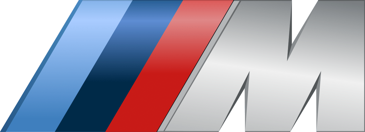 BMW M emblem with blue, dark blue and red stripes