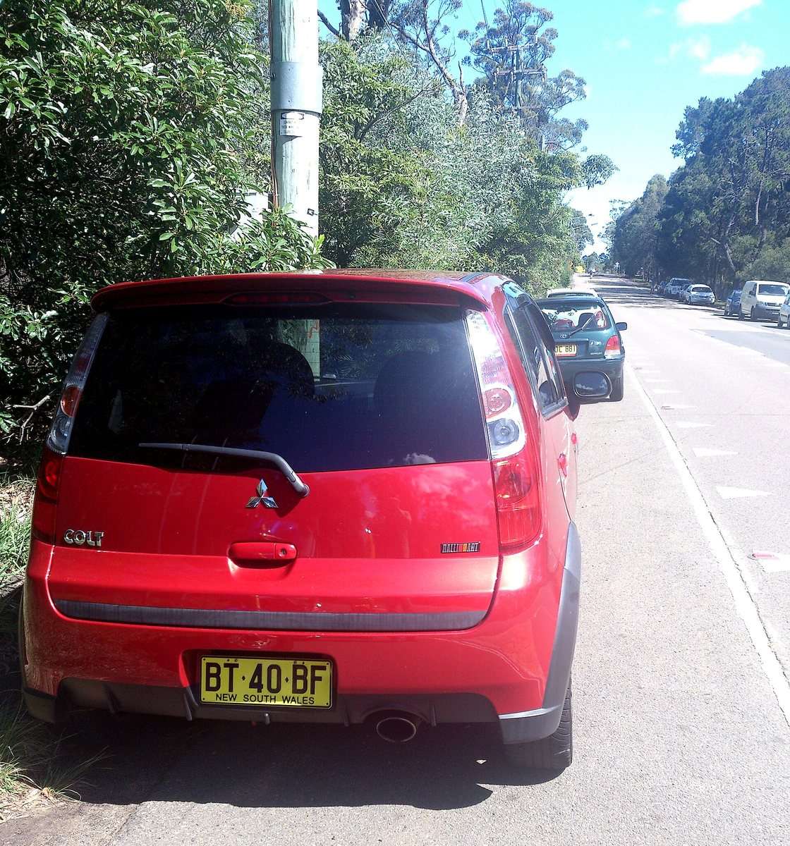 Late Mitsubishi Colt Ralliart five-door rear view