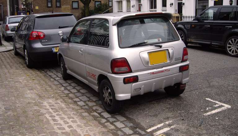 Daihatsu Mira Avanzato TR-XX front three-quarter view