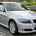 BMW E90 facelift Saloon, front three-quarter view