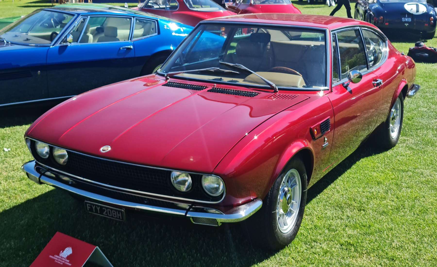 Red Fiat Dino 2400 Coupé at the London Concours