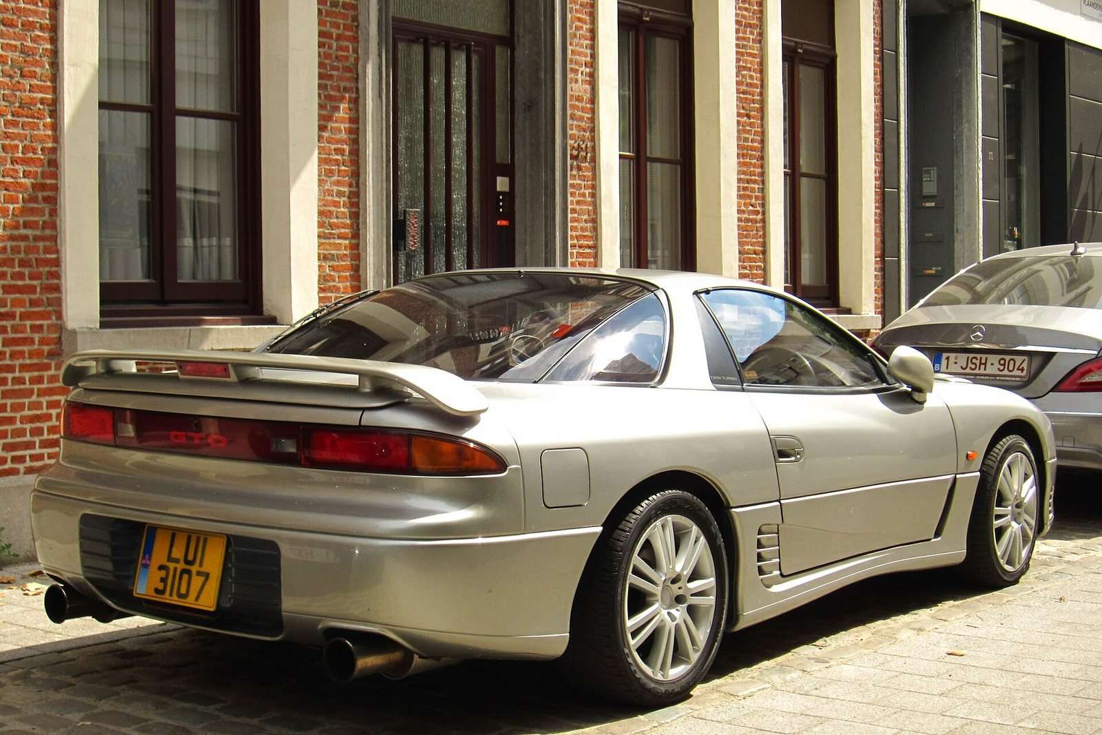 Early Mitsubishi GTO twin-turbo rear three-quarter view