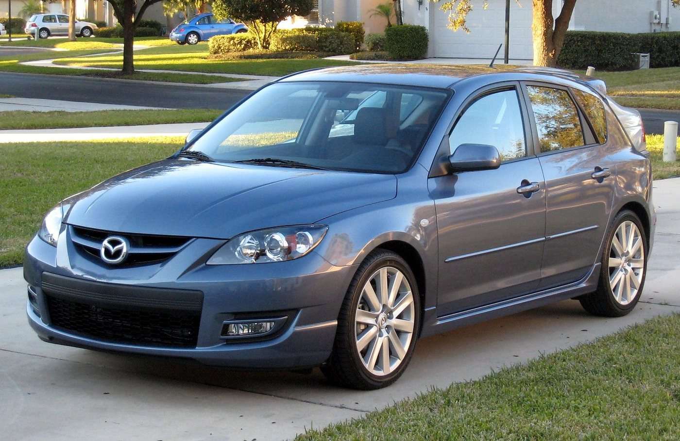 First-generation Mazdaspeed3 front three-quarter view