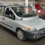 Silver first-generation Fiat Multipla viewed from the front three-quarter angle