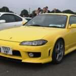 Yellow Nissan Silvia S15 Spec R front three-quarter view