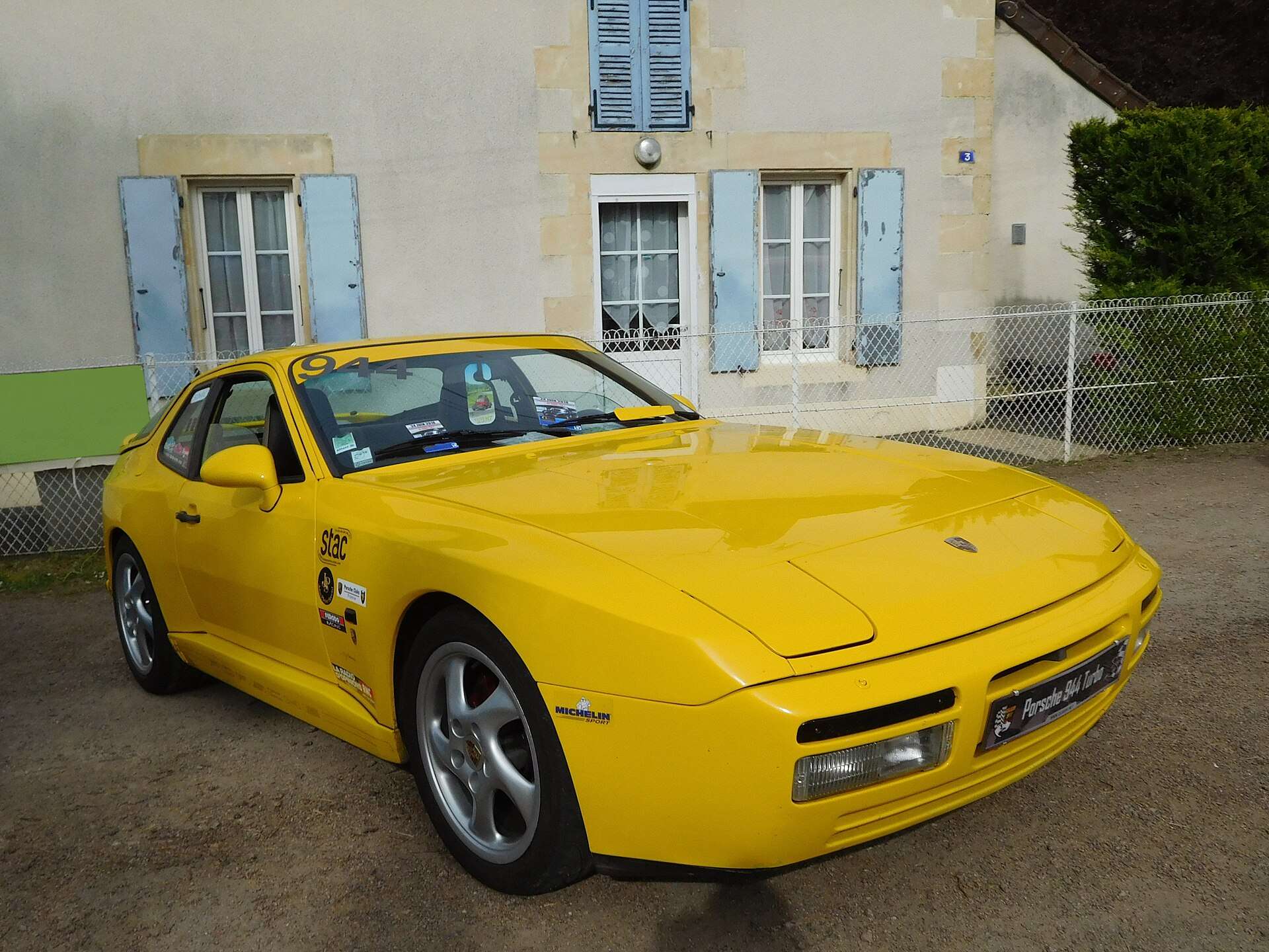 Yellow Porsche 944 Turbo