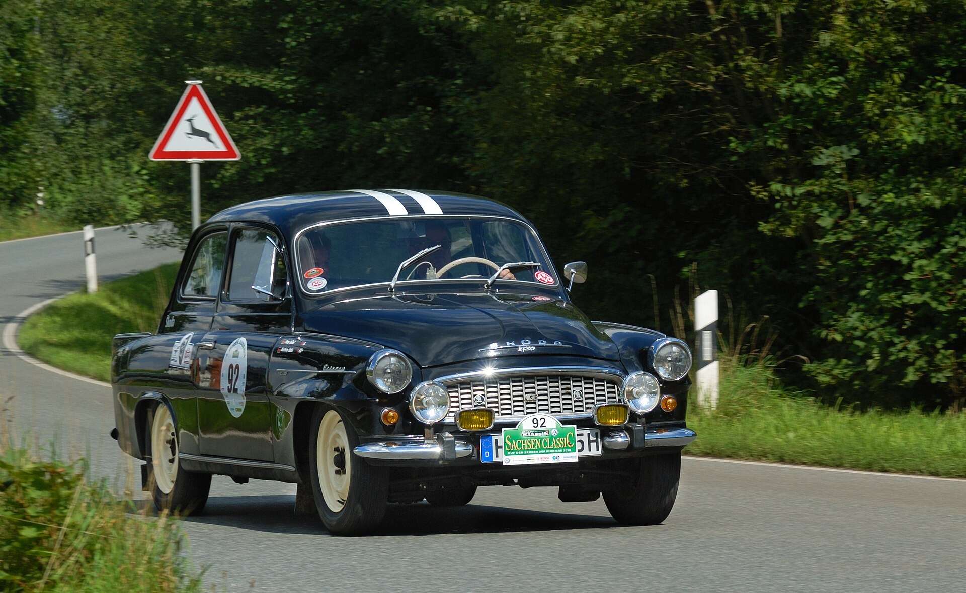1961 Škoda Octavia Touring Sport on a classic rally