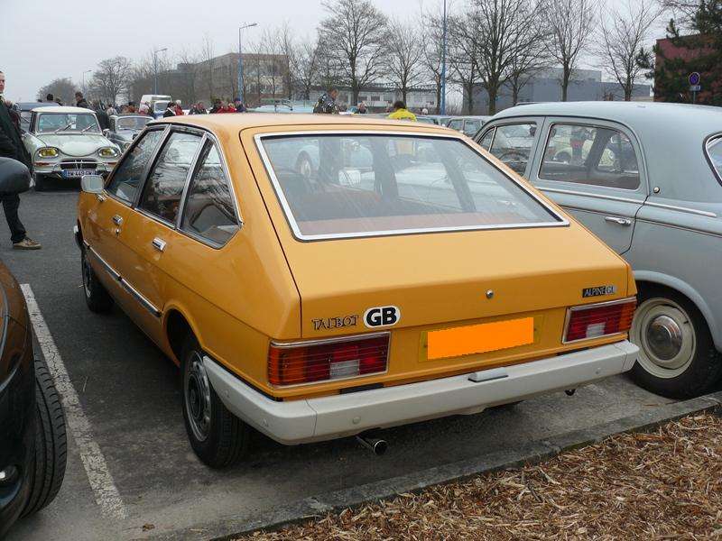 Talbot Alpine rear view showing the large five-door hatch