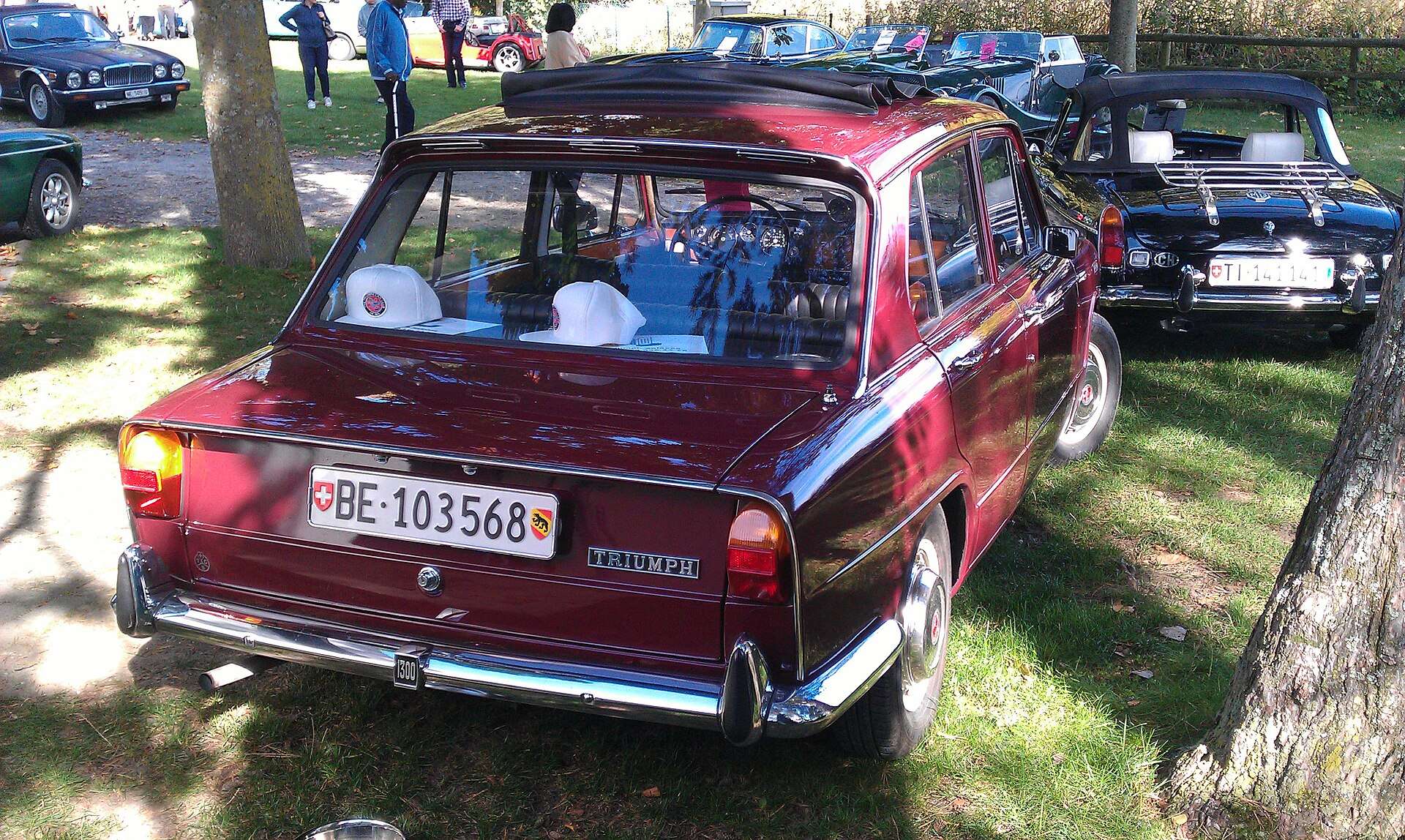 Triumph 1300 rear three-quarter view