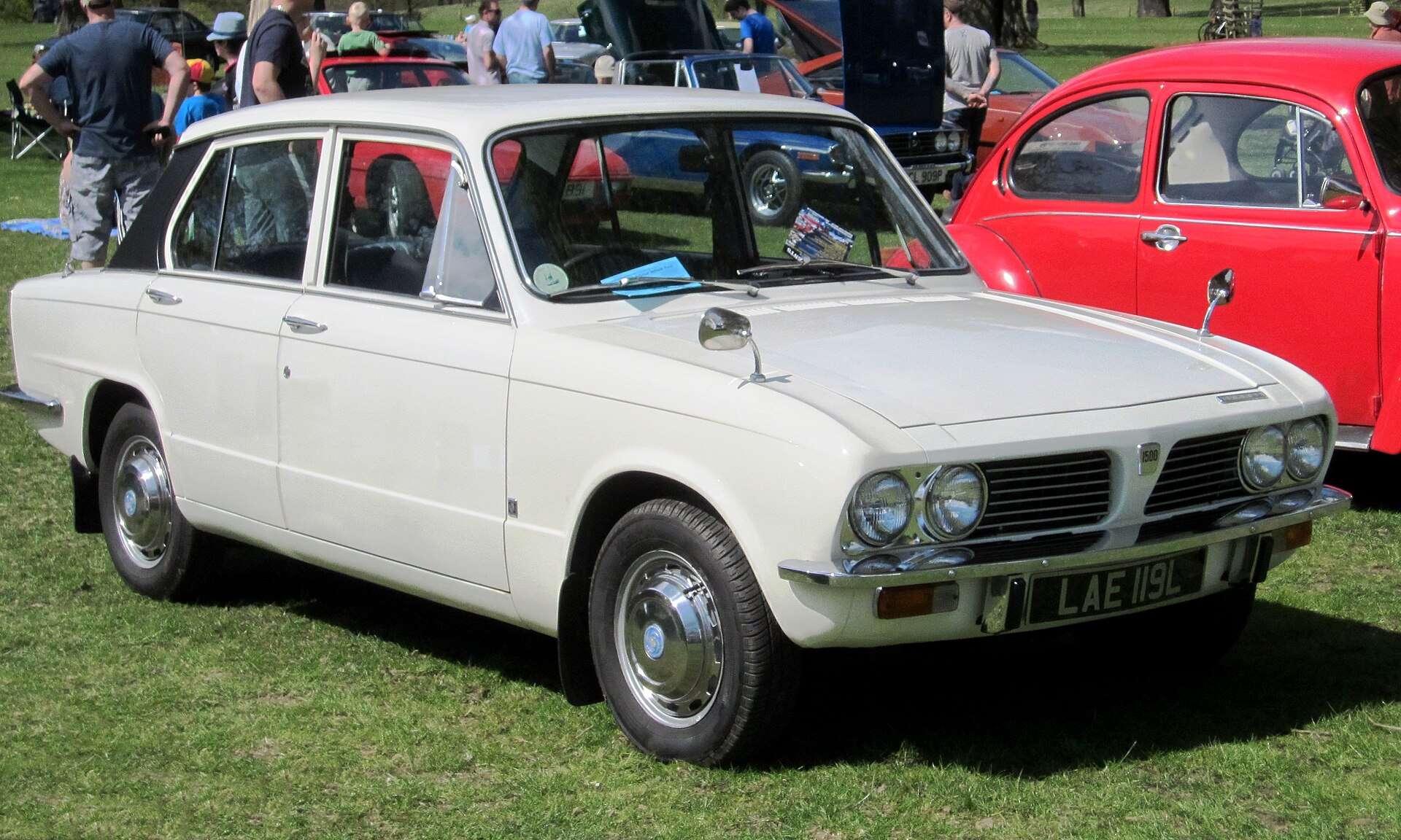 White front-wheel-drive Triumph 1500 saloon