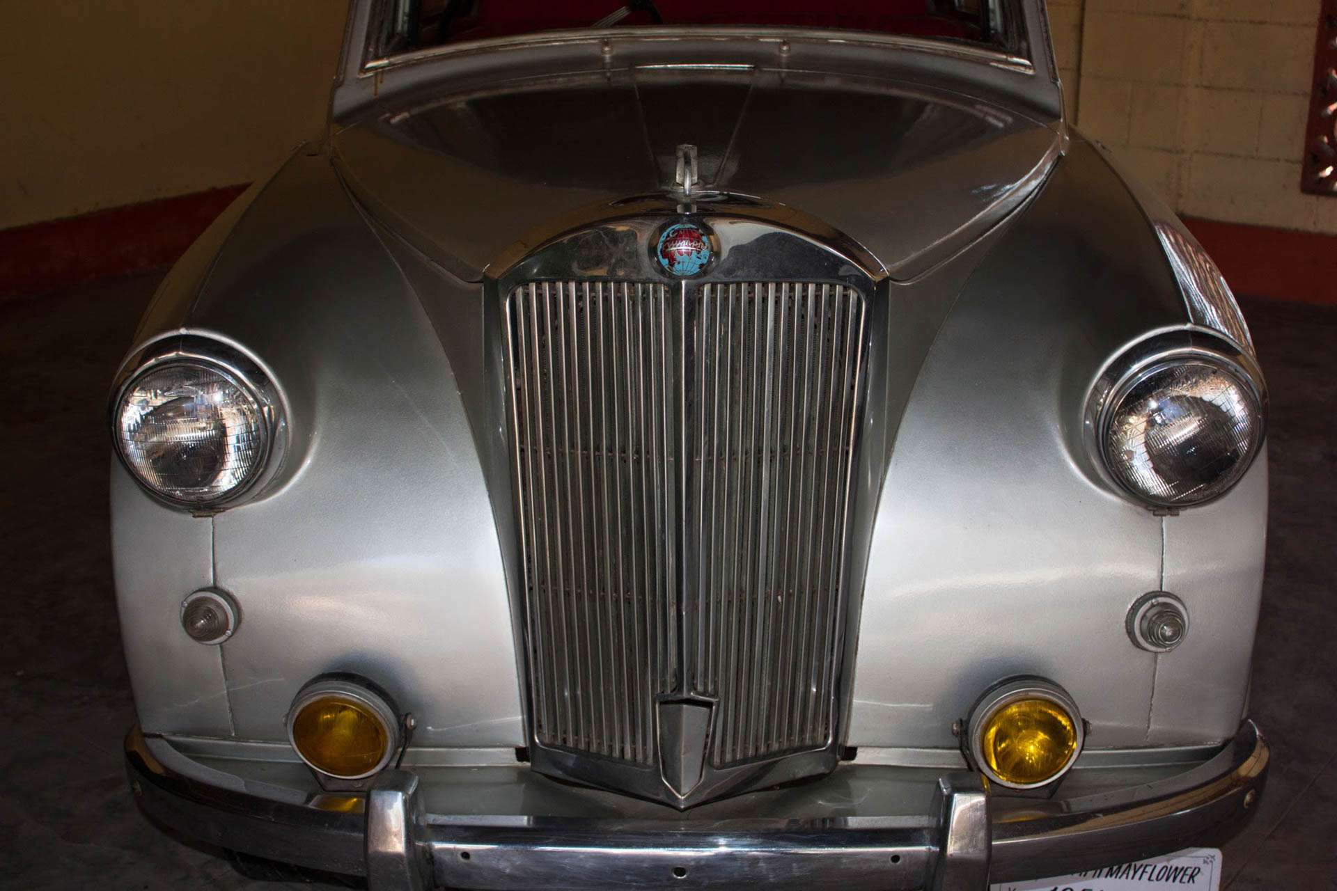 Black 1951 Triumph Mayflower saloon front view