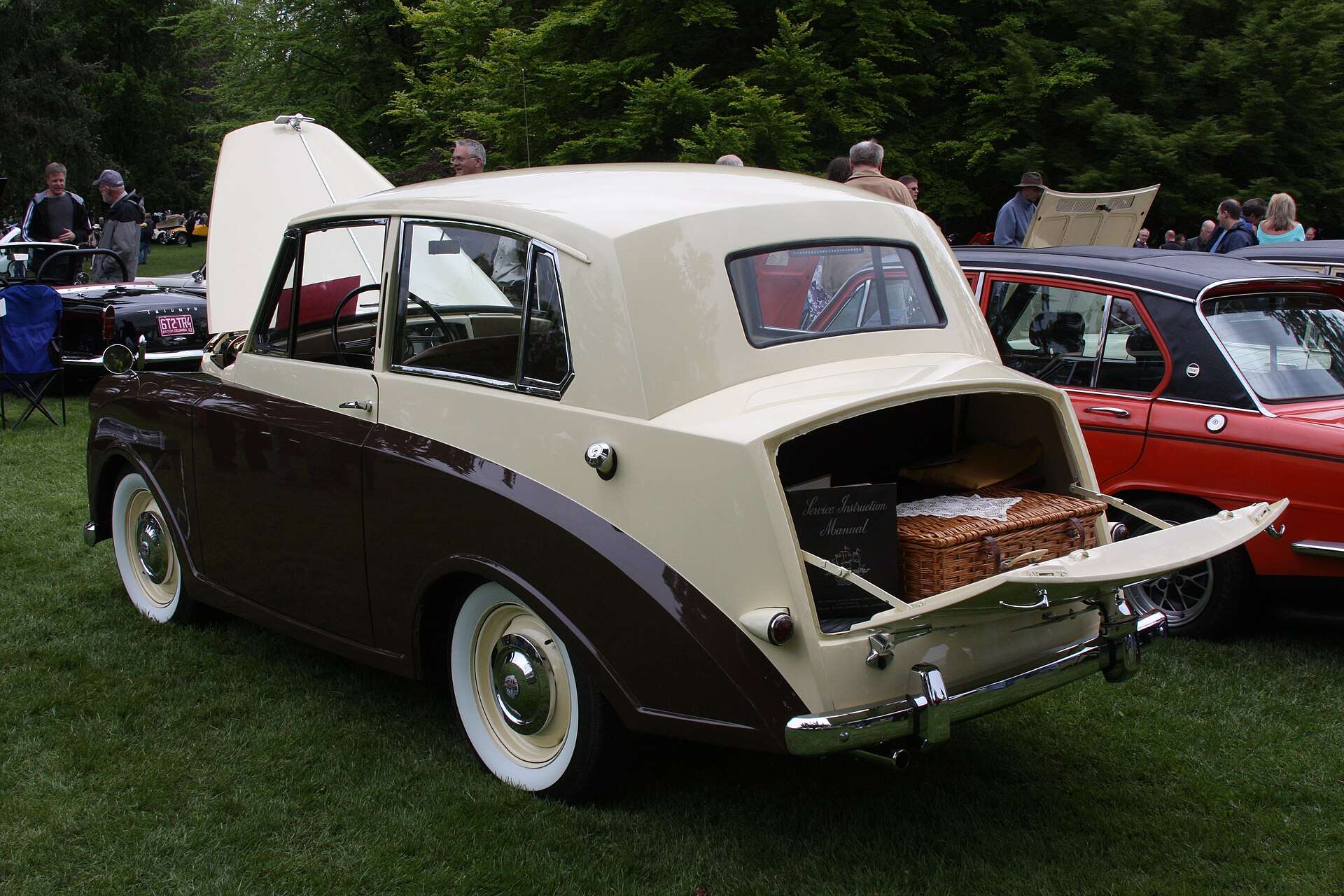 Black Triumph Mayflower rear view