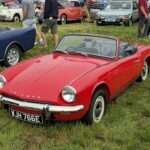Red 1967 Triumph Spitfire Mk3 front three-quarter view