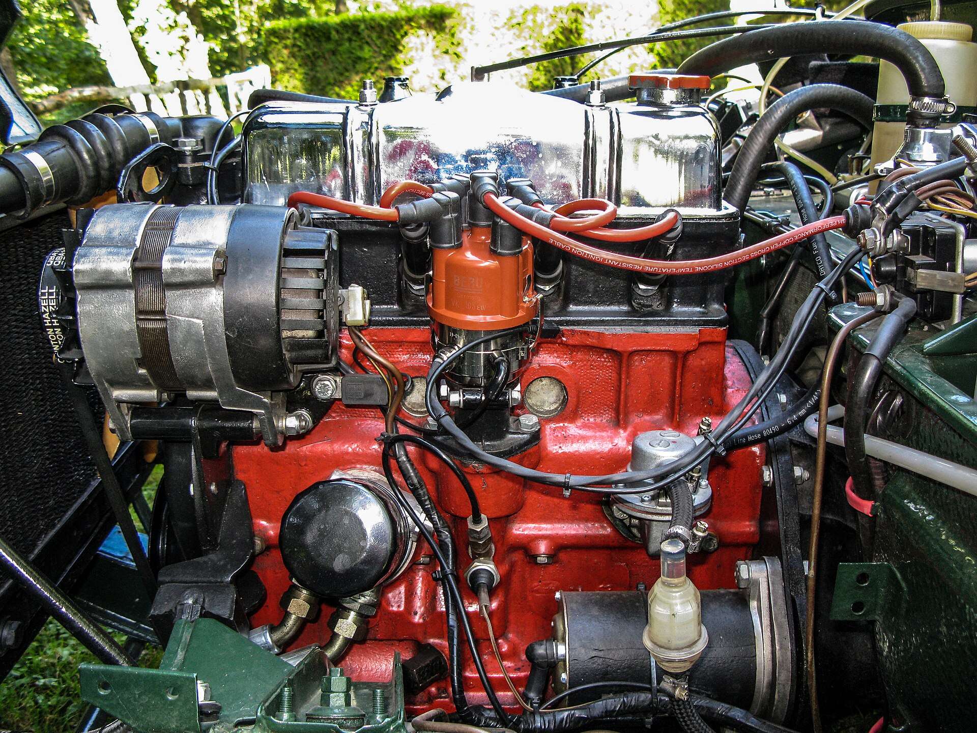 Triumph Spitfire 1500 four-cylinder engine bay