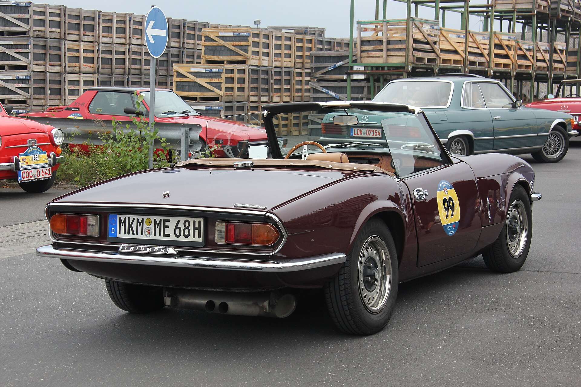Rear view of a Triumph Spitfire MkIV