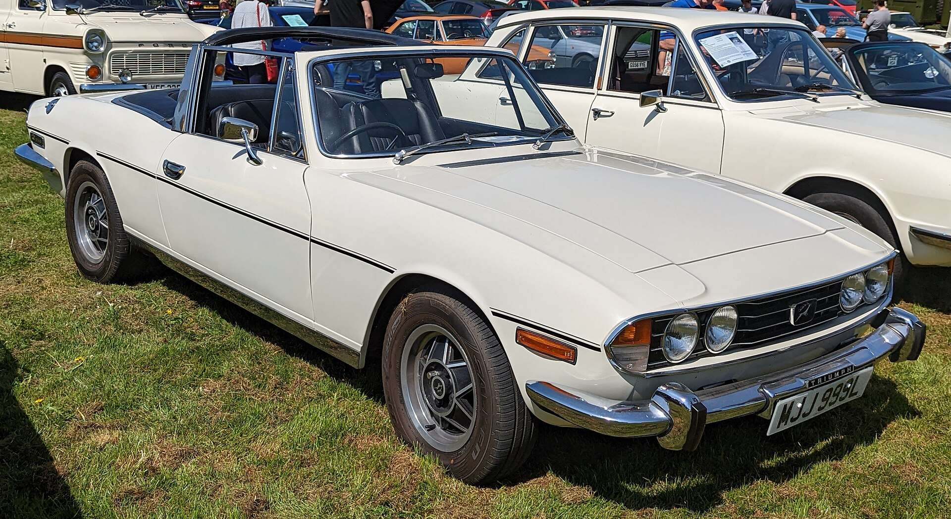 1972 Triumph Stag with its soft top lowered