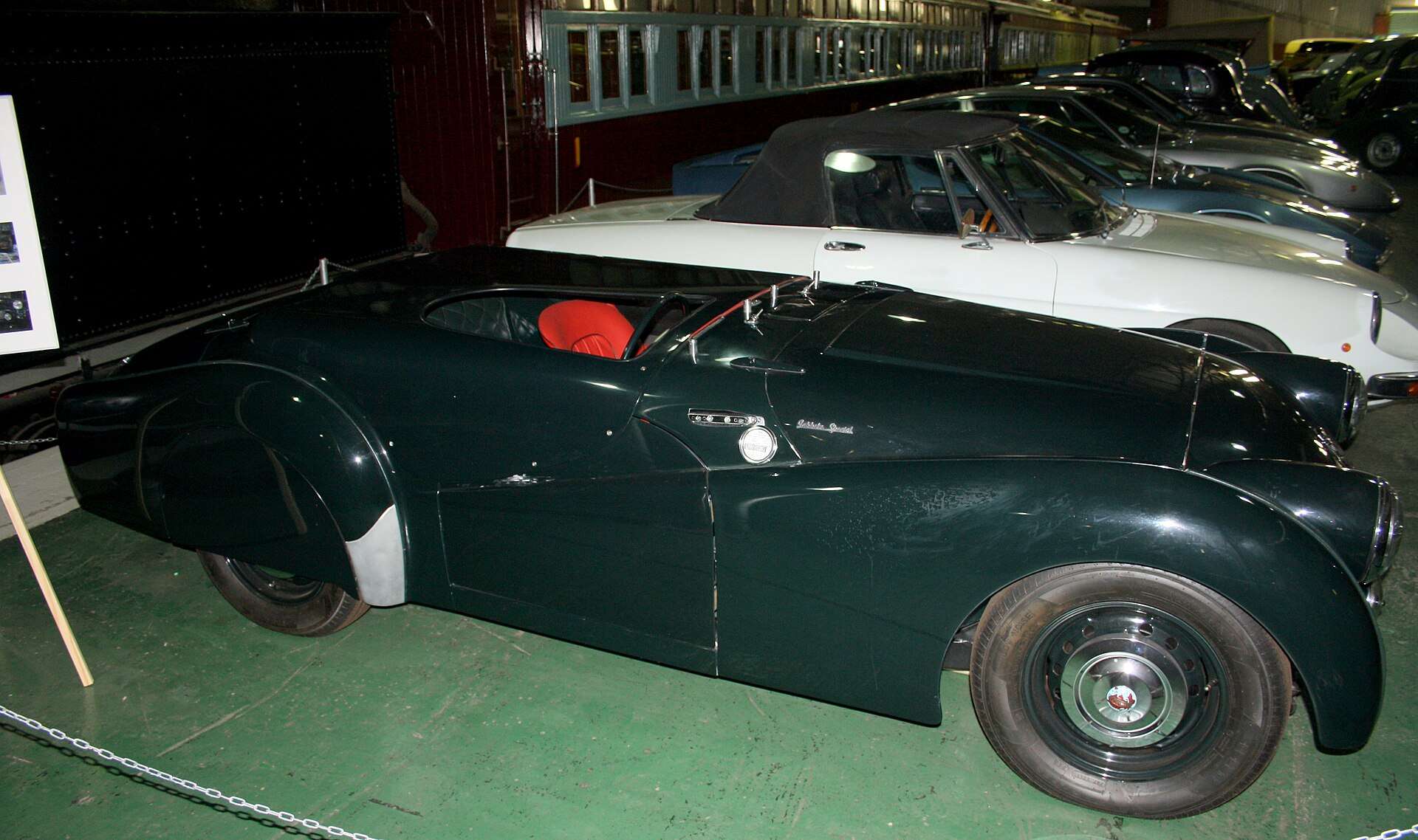 Triumph TR2 Jabbeke record-car recreation in profile